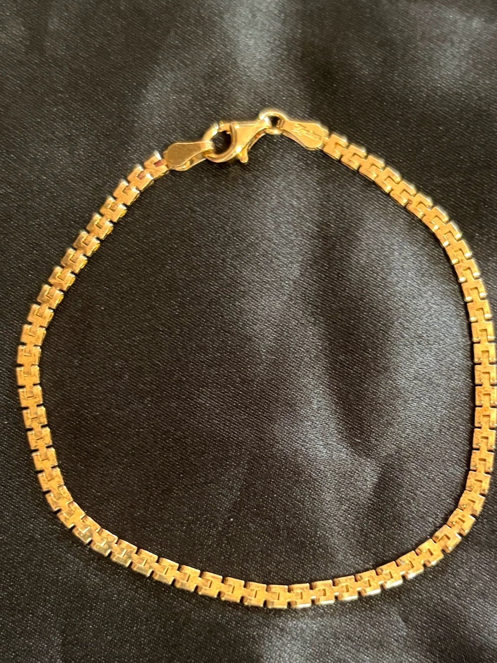 Dyadema Italy 925 Sterling Silver Gold Vermeil Bracelet Popcorn Mesh 7” Vintage